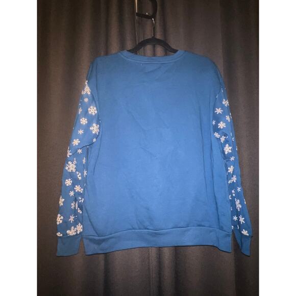 Ugly Christmas Sweater Xmas Sweatshirt Crewneck Size Large Disney Stitch - Picture 3 of 3